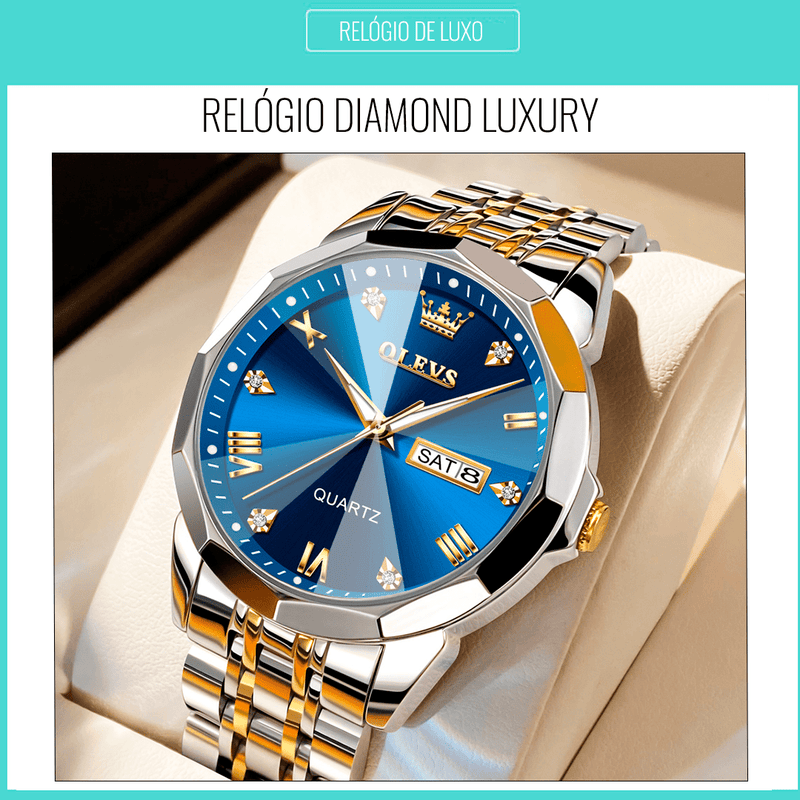 Relógio Diamond ( À prova d água) Promoção encerra dia 08-05-2025