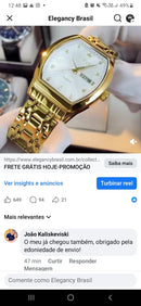 Relogio Eleganzzia Original-FRETE GRÁTIS+ 2 BRINDES