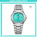 RELOGIO FEMININO POEDAGAR NAUTILUS AZUL