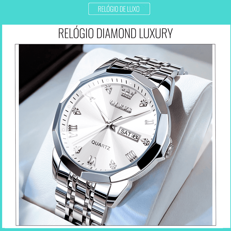 Relógio Diamond ( À prova d água) Promoção encerra dia 08-05-2025
