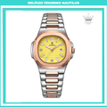 RELOGIO FEMININO POEDAGAR NAUTILUS AMARELO
