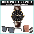Relogio Crystal Classic + carteira + oculos de brinde