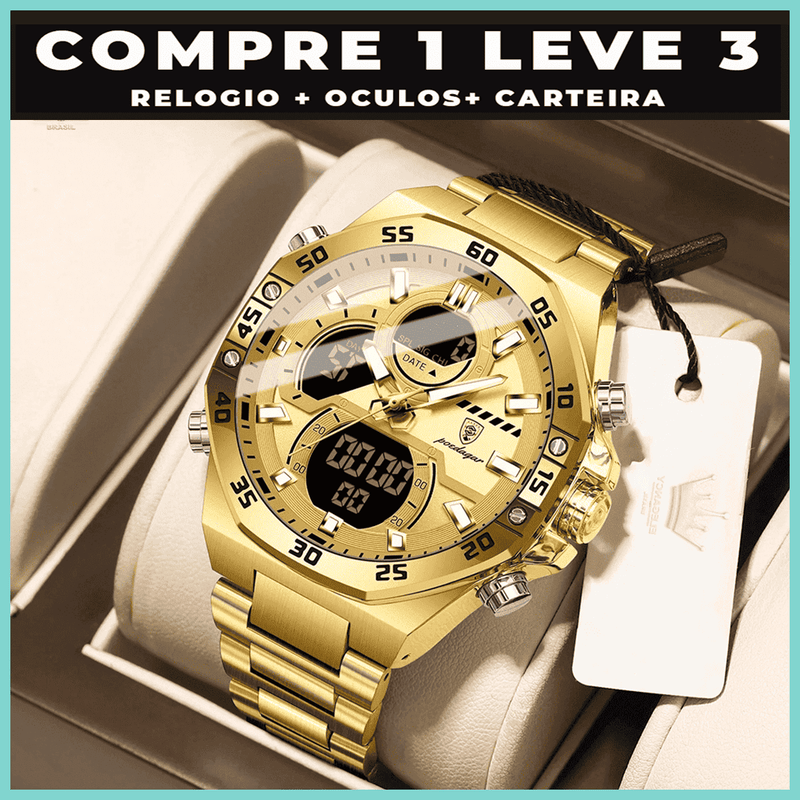 Relogio Elegancy Edifice original+2 Brindes