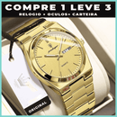 Relogio Elegancy Classic + 2 Brindes-ENCERRA HOJE 01-12