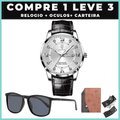 Relogio Crystal Classic + carteira + oculos de brinde
