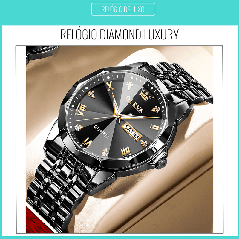 Relógio Diamond ( À prova d água) Promoção encerra dia 08-05-2025
