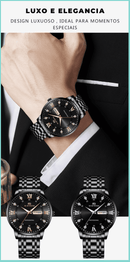 Relógio CRYSTAL DIAMOND + OCULOS + CARTEIRA