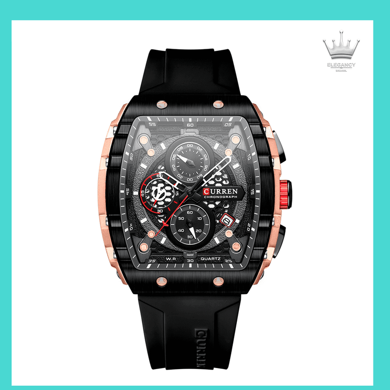 RELÓGIO CURREN MASCULINO PULSEIRA DE SILICONE