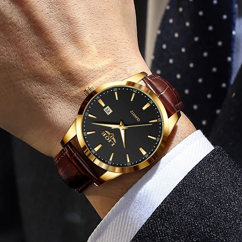 Relogio Classic Elegancy Couro Original (COMPRE 1 LEVE 3)