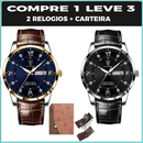 Relogio Crystal Classic ( 2 RELOGIOS + CARTEIRA)