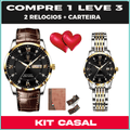 Relogio Crystal Classic + Brindes ( 2 RELOGIOS + CARTEIRA)