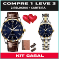 Relogio Crystal Classic + Brindes ( 2 RELOGIOS + CARTEIRA)
