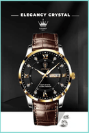 Relogio Crystal Classic ( 2 RELOGIOS + CARTEIRA)