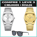 Relogio Elegancy Classic  2 Unidsdes + brinde