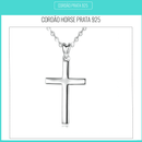 Cordão de Prata com Pingente de Cruz