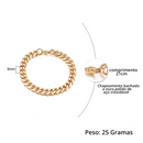 Kit Pulseira aço inoxidável e Banhado a Ouro Elegancy- Banhado a ouro- aço inoxidável-kit- banhado a ouro-Pulseira 7m- Pulseira 9m- Pulseira 11m