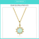 Colar de Prata feminino Opalla Pingente de sol
