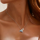 Colar Feminino calda de sereia prata 925