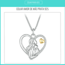 colar Feminino Prata 925 Para maes