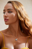 Colar Feminino calda de sereia prata 925