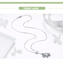 Colar Feminino de Prata Urso teddy