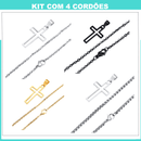 Cordão Crucifixo de Aço Inoxidável