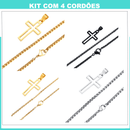 Cordão Crucifixo de Aço Inoxidável
