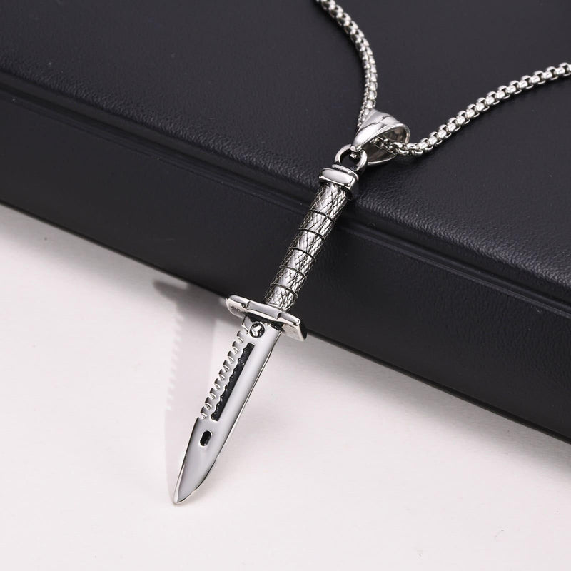Cordão masculino Punhal de aço inoxidável 