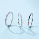 Conjunto de Anéis Elegância Prata 925