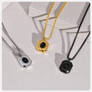 Cordão Masculino  de Aço Inoxidável Com Pedra de Onix